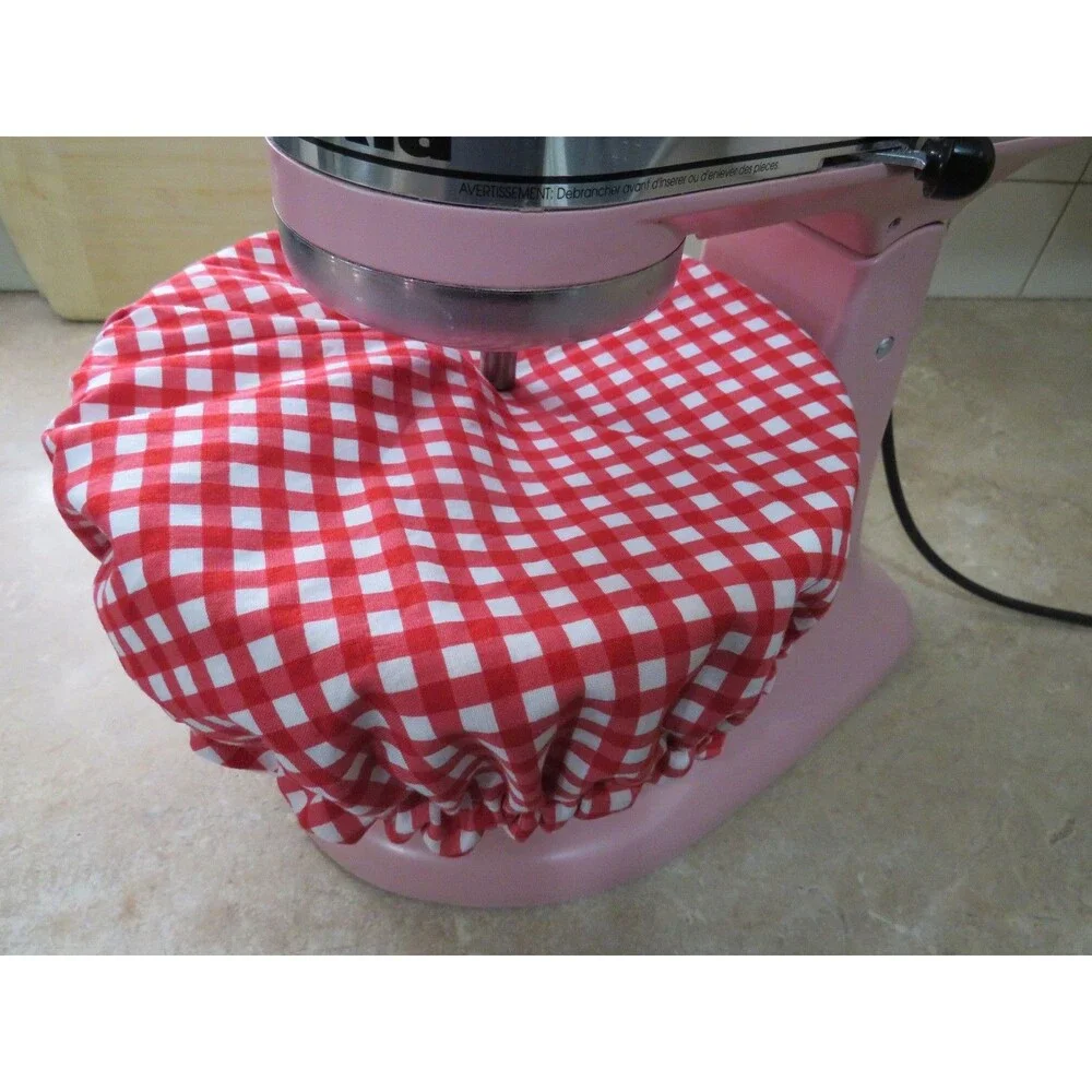 Kitchenaid Mixer Bowl Cover Reversible, Baking Supplies, Red Gingham, 4.5 QUART
